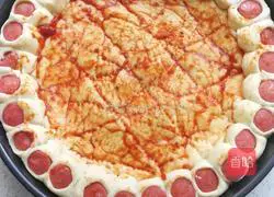 How to make sausage lace bacon pizza 5