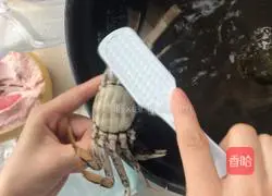 Illustration of how to steam river crabs 2