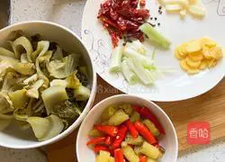 Illustration of how to make the rice dish 