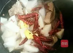 Illustration of how to make stewed radish with sheep and scorpions 8