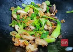 Illustration of how to make mushrooms, rapeseed and sea rice 5