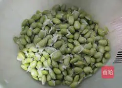 Illustration of how to make shrimps and edamame beans 3