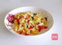 Illustration of how to make fried eggs with green onions 5