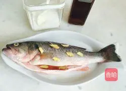 Grilled Illustration of how to make sea bass 1