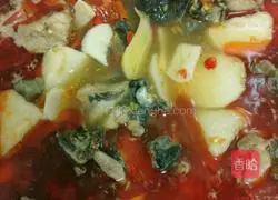 Illustration of how to make spicy pepper and taro chicken 8