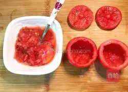 Illustration of how to make tomato and egg cups 3