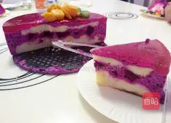 Pitaya yogurt mousse cake recipe 17