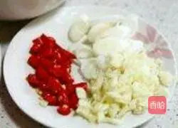 Illustration of how to make minced beans and fried minced meat 2