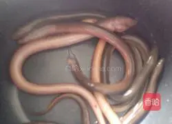 Illustration of how to make eel porridge 1