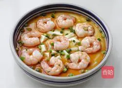 Illustration of how to make shrimp, tofu and steamed eggs 8