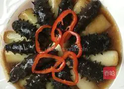 Illustration of how to cook sea cucumber with green onions 22