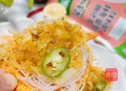 Illustration of how to make vermicelli scallops 8