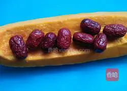 Illustration of how to steam pumpkin with red dates 4