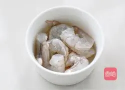 Illustration of how to make shrimp, tofu and steamed eggs 2
