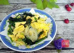 Illustration of how to make stir-fried vermicelli with spinach and eggs 9