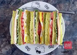 Spinach Toast Sandwich Recipe Illustration 6