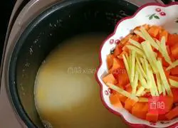 Illustration of how to make millet and shrimp porridge 11