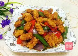 Illustration of how to make spicy squid flowers 12