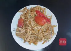 Illustration of how to make fried tomato noodles with soy sauce and tomato sauce 13