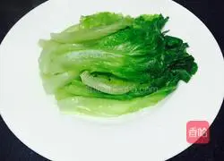 Illustration of how to make lettuce with garlic sauce and oyster sauce 8