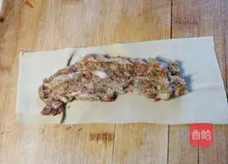 Illustration of how to make enoki mushroom tofu rolls 6