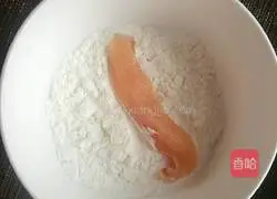 Illustration of three-color fried chicken fillet 3