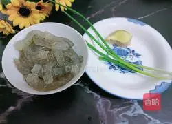 Illustration of how to make shepherd's purse and shrimp balls 2