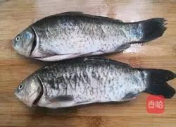 Illustration of how to make scallion-flavored crucian carp 1