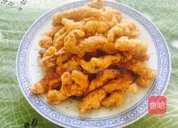 Illustration of how to make fried crispy pork 11