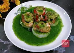 Illustration of how to make emerald white jade shrimp 19