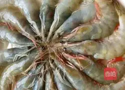 Oil Illustration of braised prawns 1