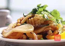 Illustration of how to make fried white rice cake with cuttlefish 1