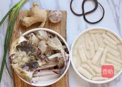 Illustration of how to make swimming crab fried rice cake 1