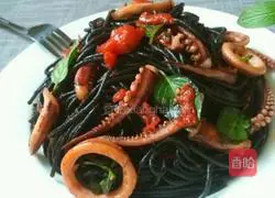 Illustration of how to make pasta (fresh squid noodles) 14