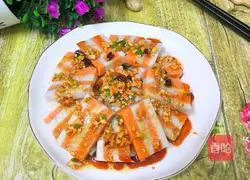 Illustration of how to make two-color pig skin jelly 13