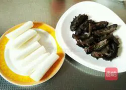 Illustration of how to cook sea cucumber with green onion 3