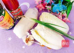 Illustration of how to make garlic vermicelli and baby cabbage 1