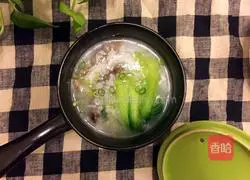 Illustration of how to make sea cucumber and green vegetable porridge 5