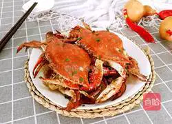 Illustration of how to make green onion and ginger swimming crab 13