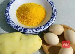 Illustration of how to make mashed potatoes and eggs 1
