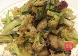 Illustration of how to make fried cauliflower with bacon 15