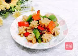 Illustration of how to make double pepper cuttlefish flowers 18