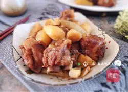 Illustration of how to cook yam and braised pork ribs 15