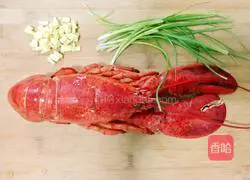 Illustration of grilled lobster with onion and ginger 1