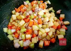 Illustration of how to make stir-fried pork belly 3 diced pork 12