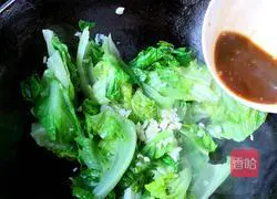 #李金记#Oyster sauce lettuce recipe illustration 7