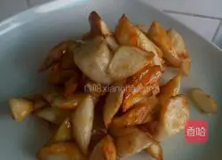 Illustration of making honey-drawn yam 12