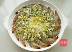 Illustration of steamed prawns with garlic vermicelli and vermicelli 7
