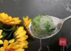 Illustration of how to make shepherd's purse and shrimp balls 12