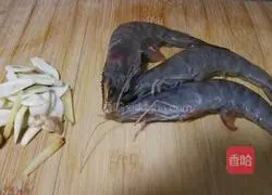 Illustration of how to make shrimp and broccoli 1